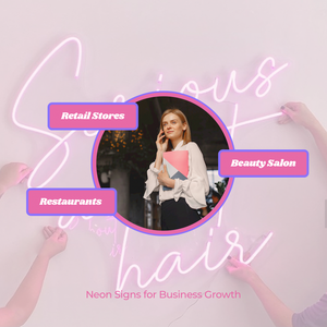 business neon sign, custom neon, customize neon, neon signs, how to install neon signs, beauty salon neon sign, lash salon neon sign, nail salon neon sign