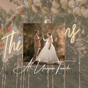 wedding neon sign, neon signs, wedding, newleywed neon sign, install a neon sign, custom neon