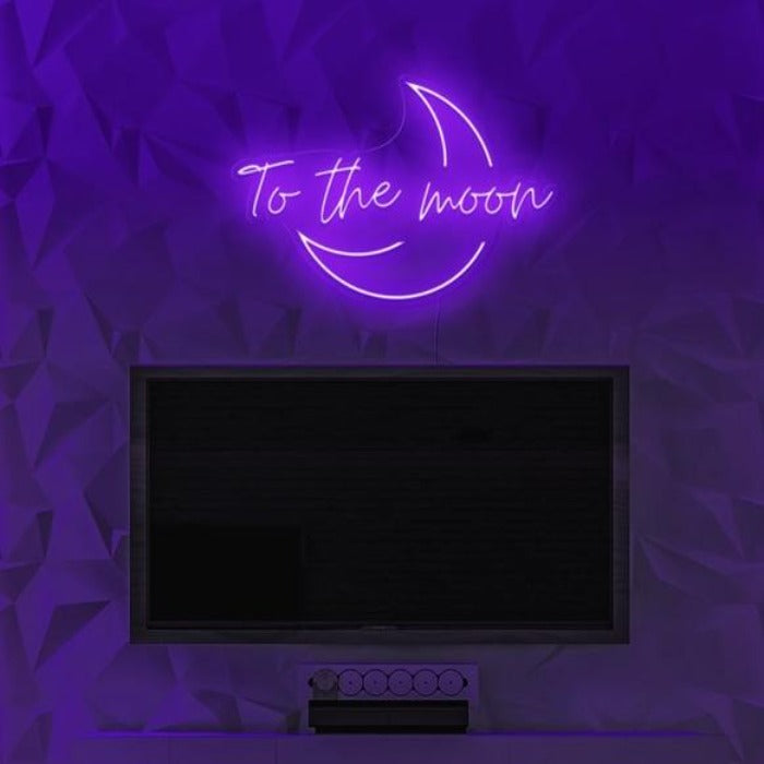 To The Moon Neon Sign - ELECTROLUXE
