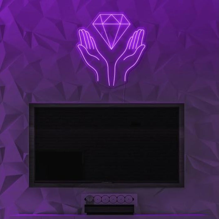 Diamond Hands Neon Sign - ELECTROLUXE