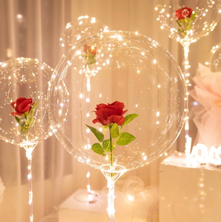 Luminous Rose Balloon Bouquet - ELECTROLUXE