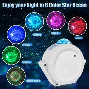 Starry Night with Moon & Ocean Wave Sky LED Projector - ELECTROLUXE