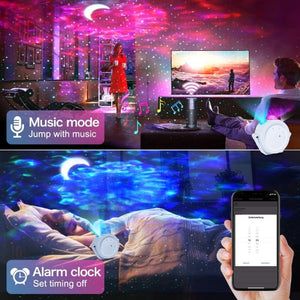 Starry Night with Moon & Ocean Wave Sky LED Projector - ELECTROLUXE