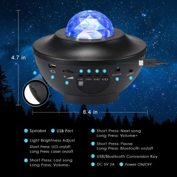 Colorful Galaxy Sky Light Projector - ELECTROLUXE