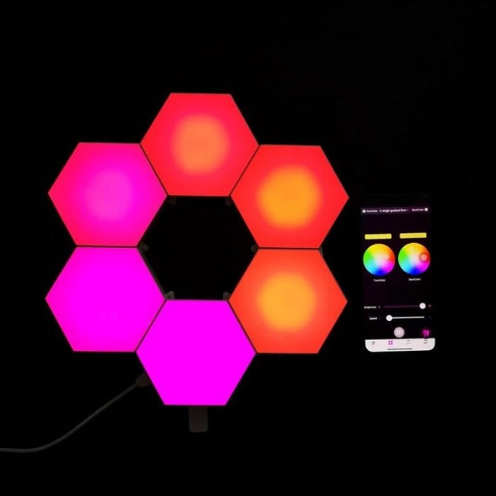 Smart LED Honeycomb Wall Light with Charger Port - ELECTROLUXE