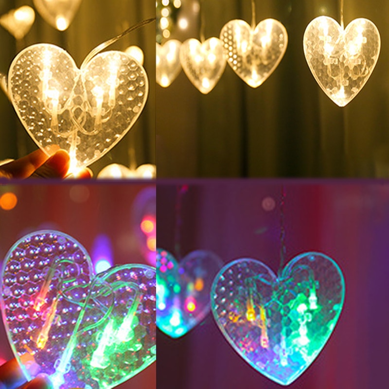Lovely Heart Curtain Lights - ELECTROLUXE