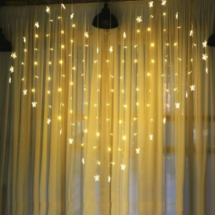 Heart-Shaped LED Butterfly Curtains - ELECTROLUXE
