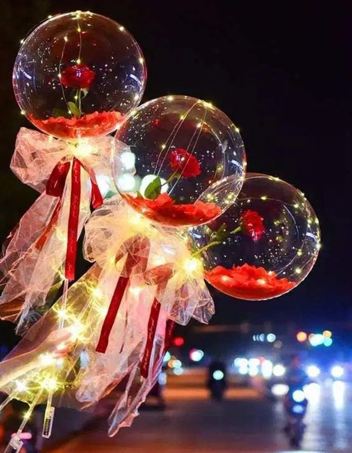 Luminous Rose Balloon Bouquet - ELECTROLUXE