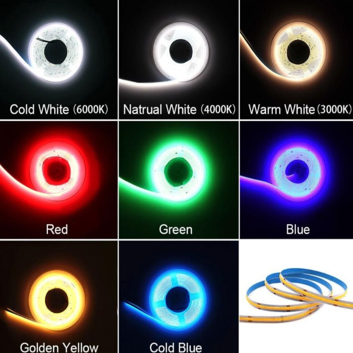 Flexible Dimmable COB LED Strip Light - ELECTROLUXE