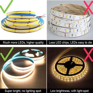 Flexible Dimmable COB LED Strip Light - ELECTROLUXE