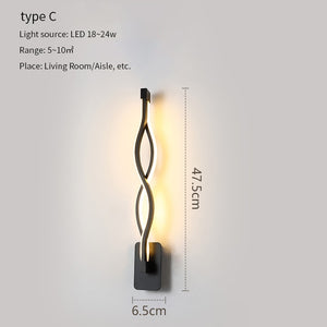 Abstract Minimalist LED Wall Lamp - ELECTROLUXE