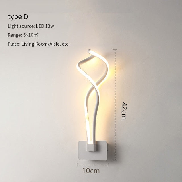 Abstract Minimalist LED Wall Lamp - ELECTROLUXE